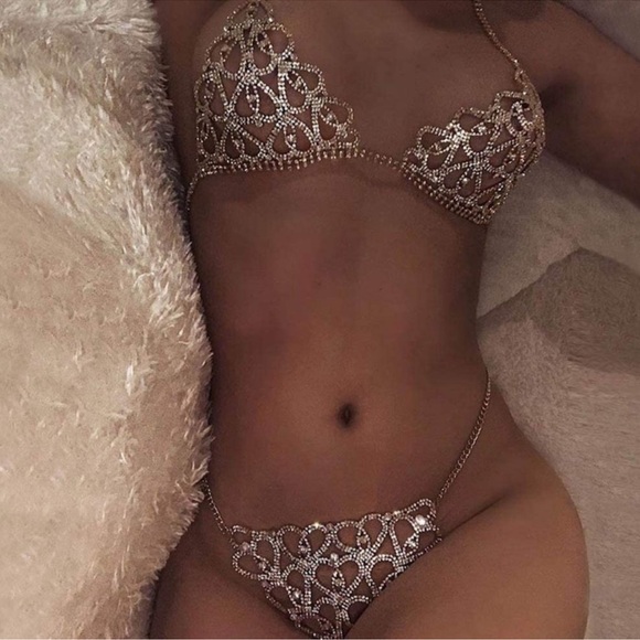 Crystal Jewelry Silver Lingerie
